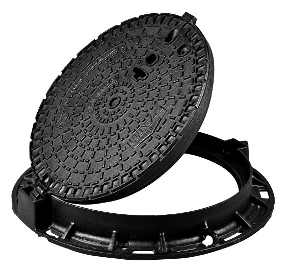 PAMREX 24 inch hinged ductile iron manhole cover