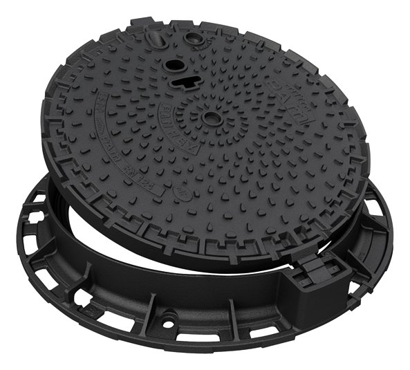 PAMREX 24" Safety E600 ductile iron manhole cover