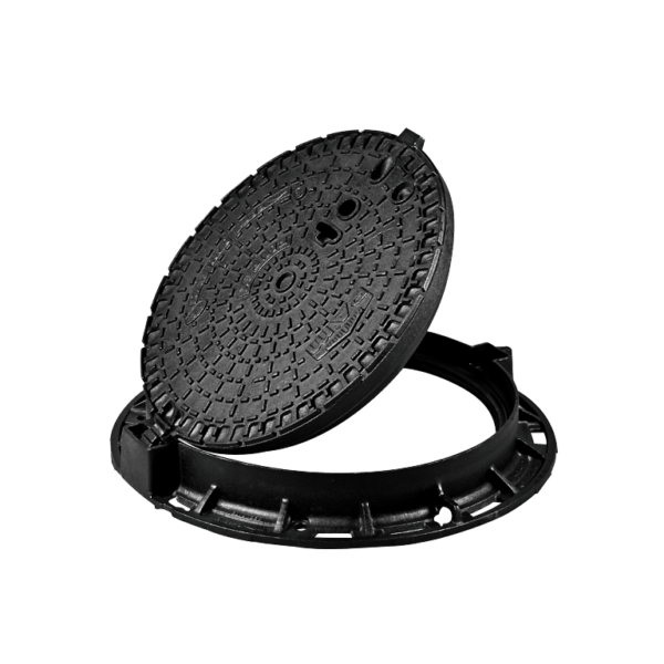 PAMREX 24" 100,000 lbs load | Safety Manhole Cover | Hinged Design | Ductiline USA
